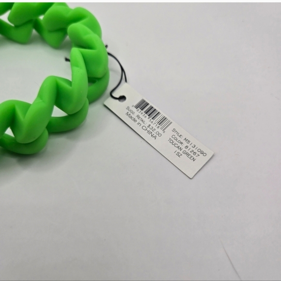 Marc By Marc Jacobs Green Silicon Stretchy Bracelet With Charm - Picture 4 of 5